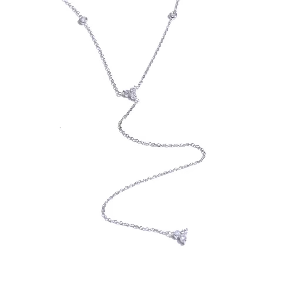 Витончене кольє з фіанітами "Ранкова роса", фото 1