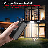 Сонячні ліхтарі Зовнішні 334LED Захисні ліхтарі з дистанційним керуванням 3 голови руху, фото 2