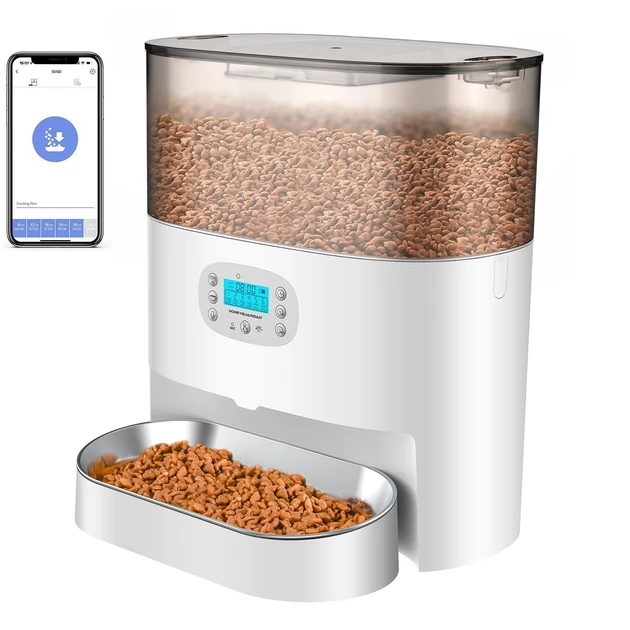 Годівниця для котів та собак автоматична Honeyguaridan S56 WiFi 6л Біла, фото 1
