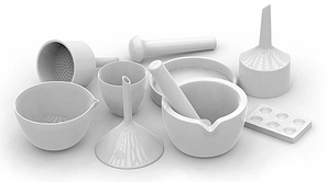 Лабораторний посуд з порцеляни