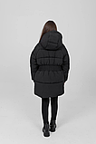 Чорний зимовий пуховик на дівчинку Іворі до 158 розміру, фото 6