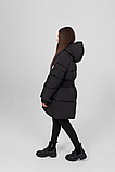 Чорний зимовий пуховик на дівчинку Іворі до 158 розміру, фото 7