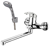 Змішувач для ванної з довгим виливом 35 см одноважільний CRON MARS 007 EURO (CR0175), фото 7