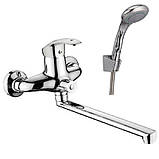 Змішувач для ванної з довгим виливом 35 см одноважільний CRON MARS 007 EURO (CR0175), фото 6