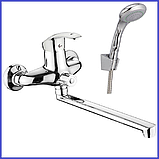 Змішувач для ванної з довгим виливом 35 см одноважільний CRON MARS 007 EURO (CR0175), фото 8