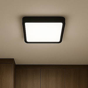 Світильник світлодіодний настінно-стельовий квадратний Violux RODOS 24W чорний