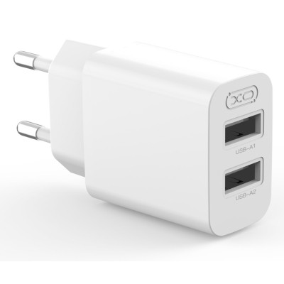 Зарядний пристрій XO L109 12W 2xUSB-A White (L109_White)