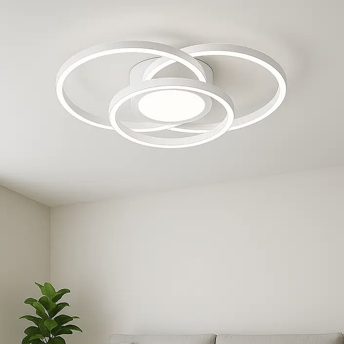 Led люстра 100W з пультом у білому кольорі освітлення до 20 м² FORSAGE, фото 1