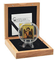 Срібна монета Святий Михайло ікона  імені 5 новозеландських долларів 2011 рік  25 грам proof