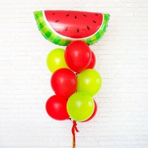 Букет куль Кавунчик 9 од (гелій)