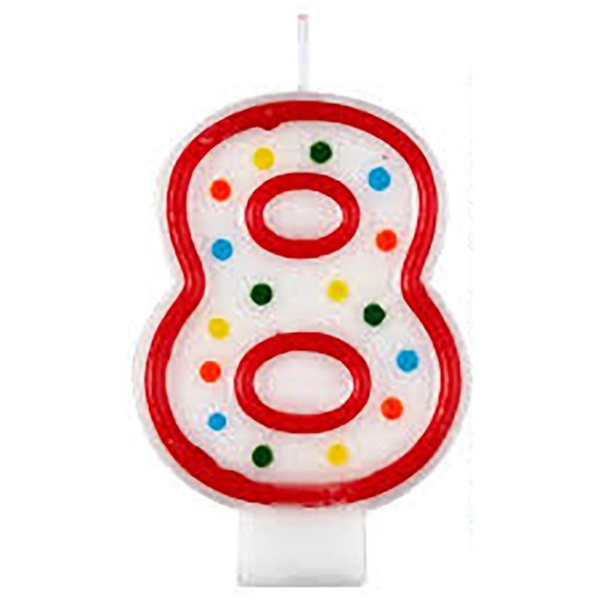 Свічка цифра 8