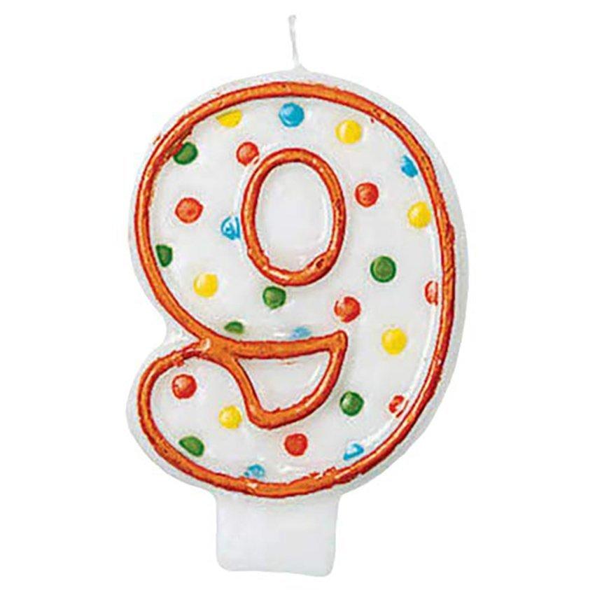 Свічка цифра 9