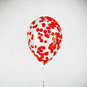 Куля з конфетті Кола червоні