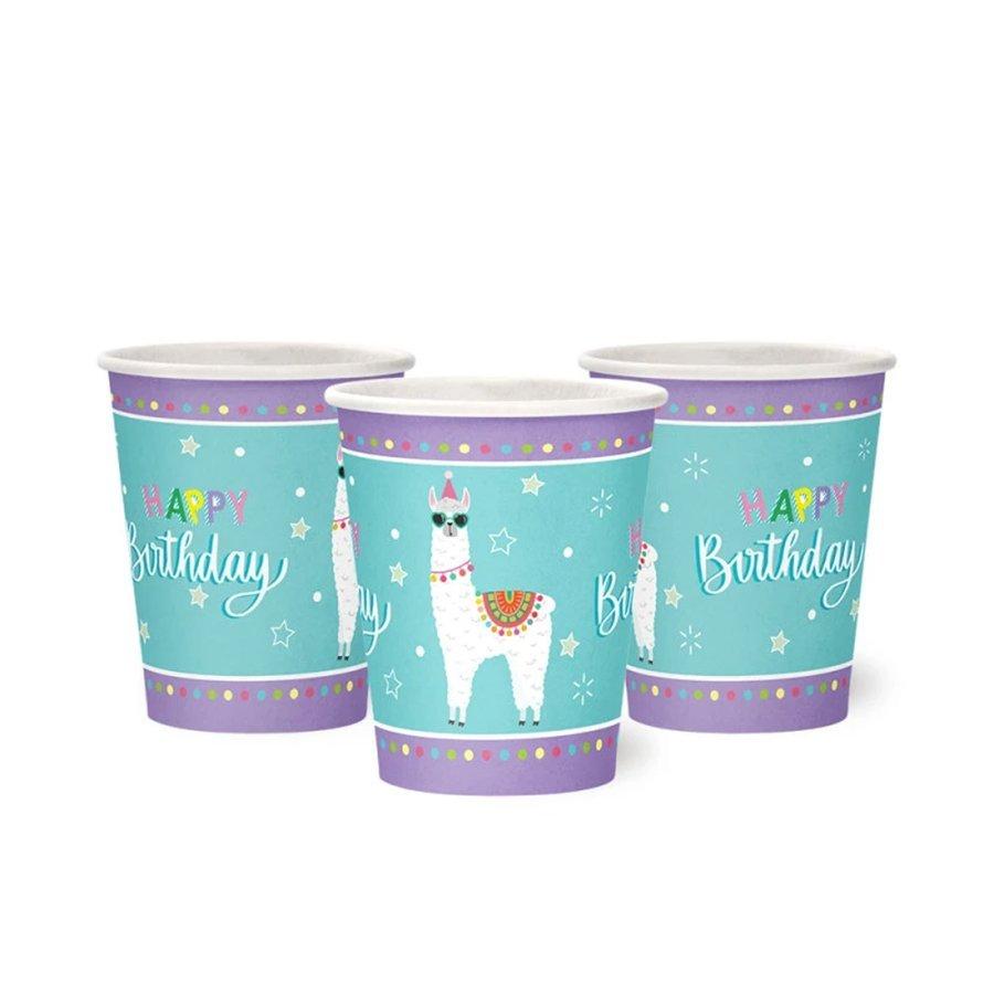 Стакани Happy Birthday Лама 10 од