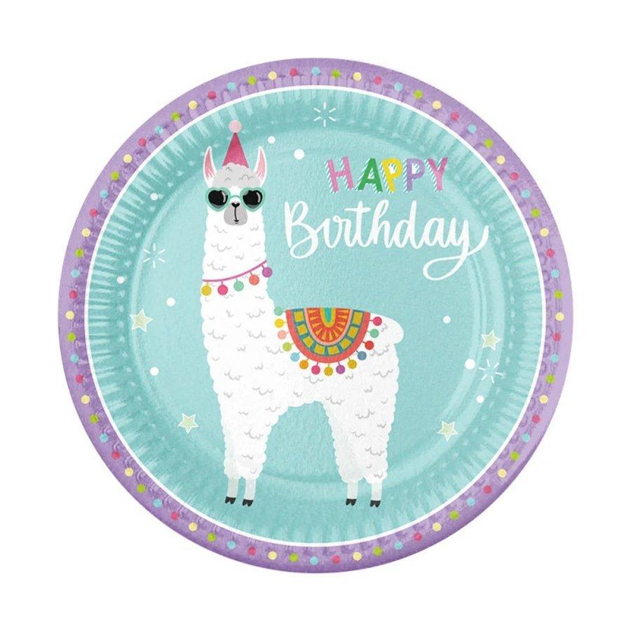 Тарілки Happy Birthday Лама 10 од