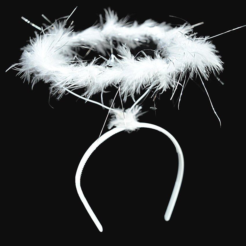 Німб янгола білий з блискітками