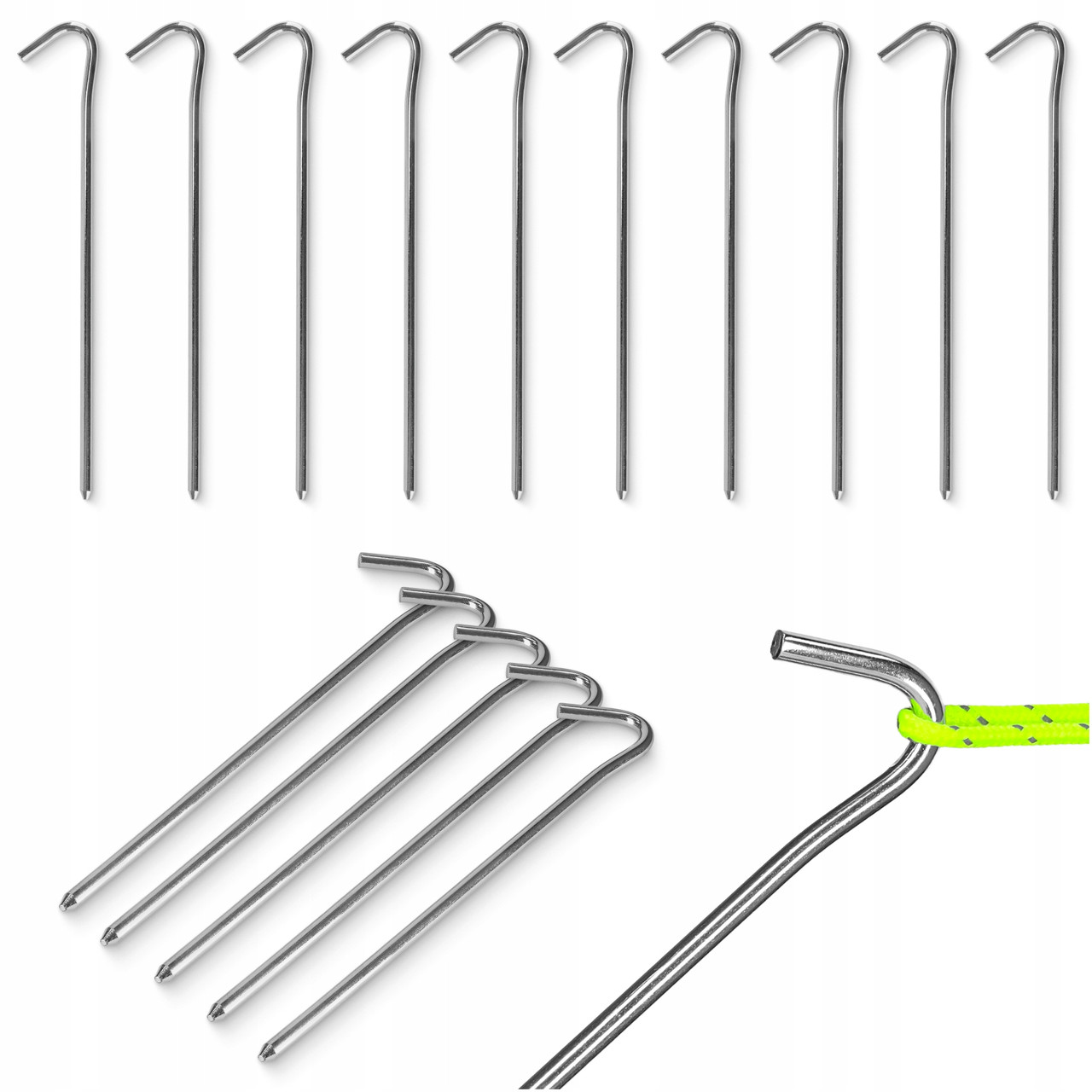 Набір кілочків для намету Mountain Goat сталеві 20 см 10 шт (P-5905973406857), фото 1