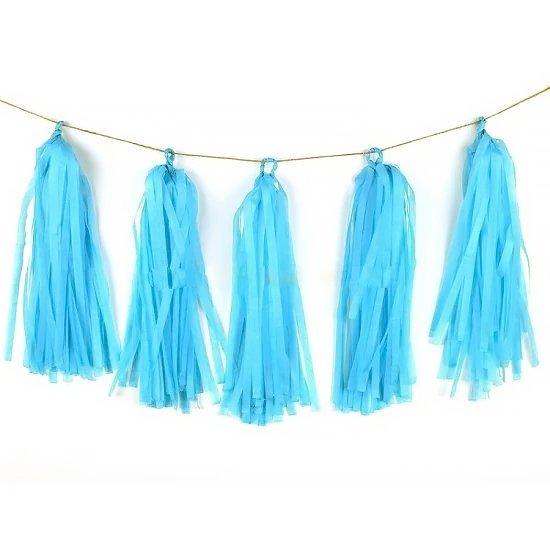 Гірлянда тассел блакитна 5 од