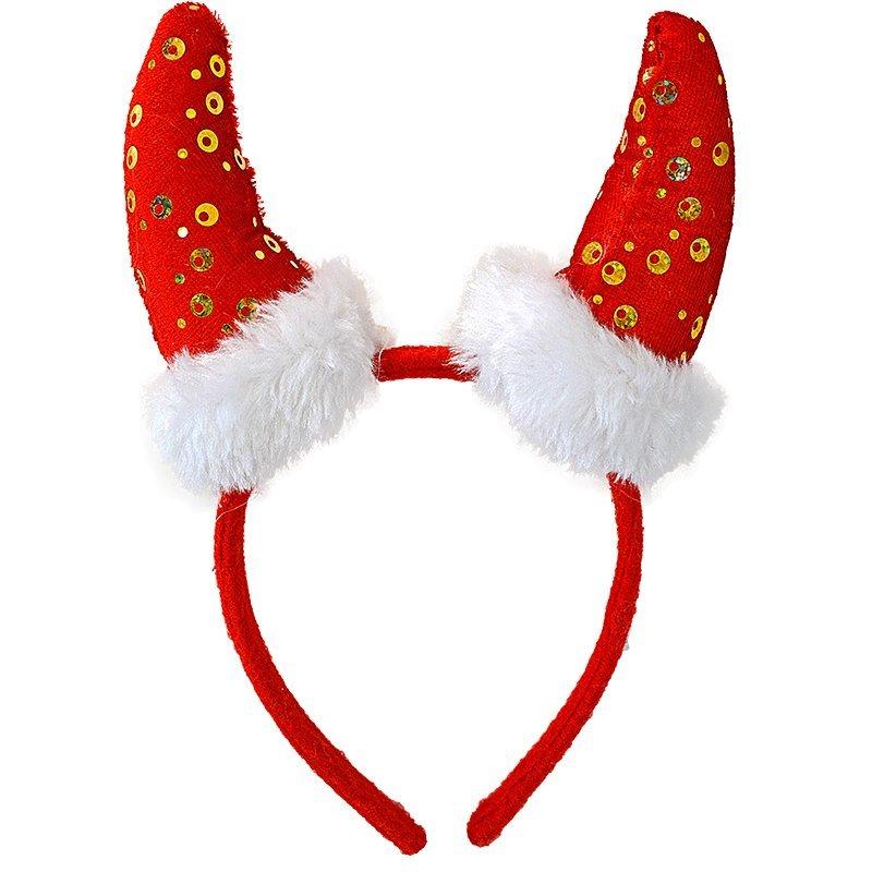 Ріжки Новорічні червоні
