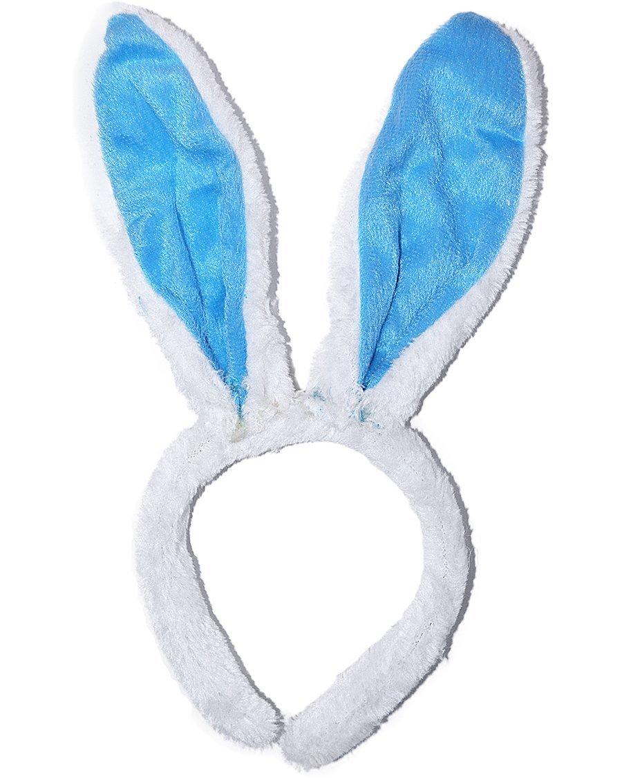Вушка зайчика білі з блакитним (уцінка)