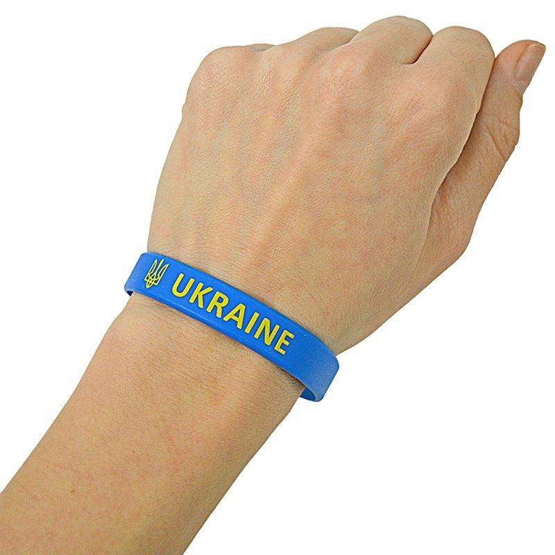 Браслет Україна синій (гума)