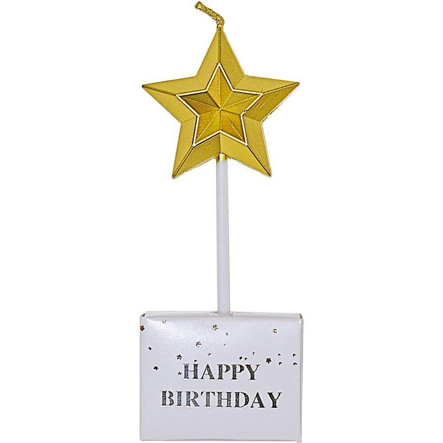 Свічка на піці Зірка (золота)