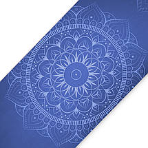 Килимок (мат) спортивний 4FIZJO замша 183 x 61 x 0.15 см для йоги та фітнесу Blue (P-5905973405713), фото 3