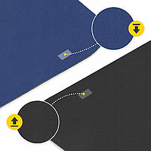 Килимок (мат) спортивний 4FIZJO замша 183 x 61 x 0.15 см для йоги та фітнесу Blue (P-5905973405713), фото 4