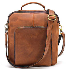 Чоловіча сумка на плече з ручкою кінська шкіра RB-6016-3md TARWA