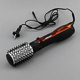 Фен Щітка Gemei Gm-4828 Браш Стайлер гребінець Для Брашинга, Фен щітка 3 в 1, Фен браш Gemei, фото 10