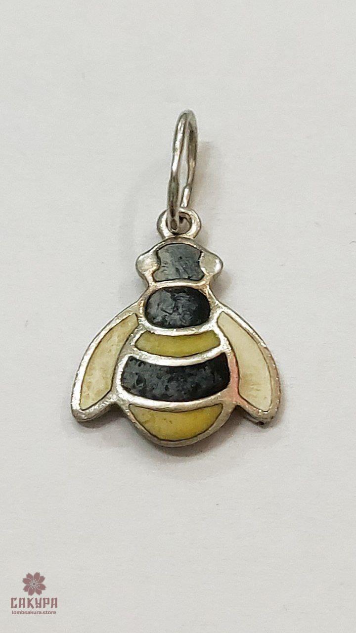 Срібний Кулон зі вставкою емаль, фото 1