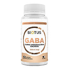 ГАМК (гамма-аміномасляна кислота), GABA, Biotus, 100 капсул