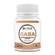 ГАМК (гамма-аміномасляна кислота), GABA, Biotus, 60 капсул