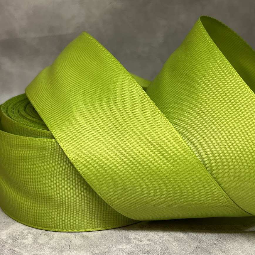 Репсова стрічка 4 см, колір світло-зелений, арт 018905, 1 метр, Світло-зелений, фото 1