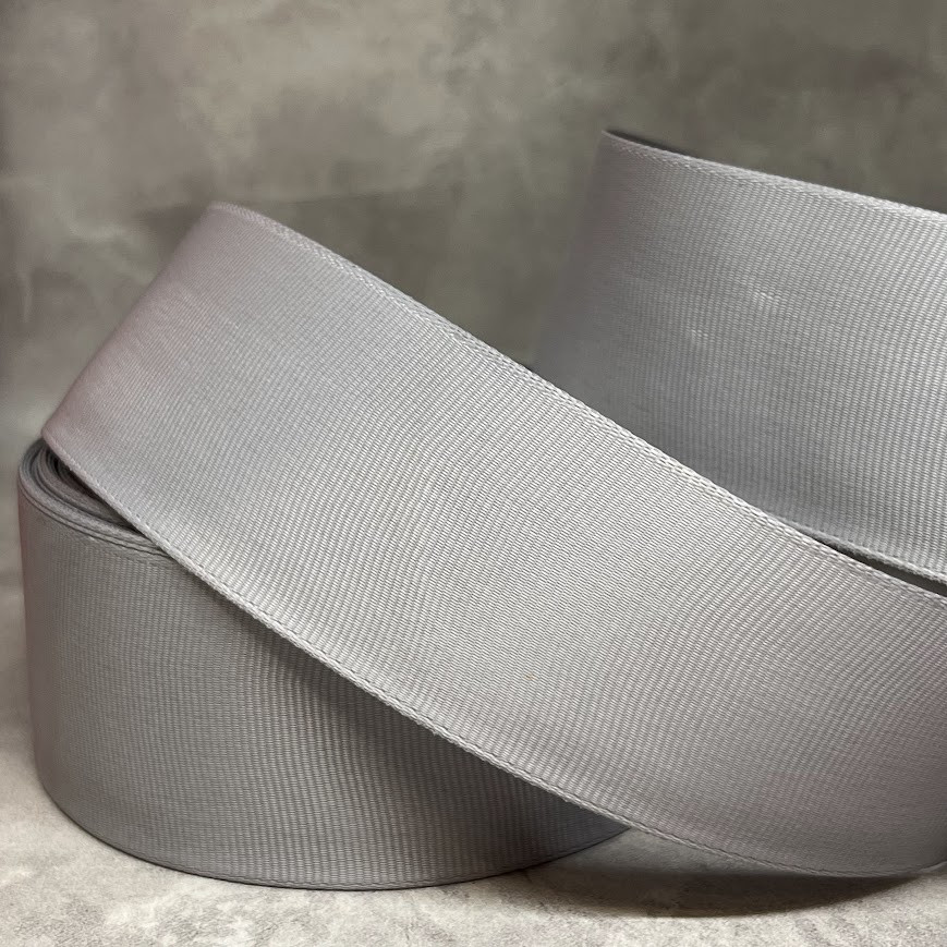 Репсова стрічка 4 см, відтінок сірого, арт 018908, 1 метр, Сірий, фото 1