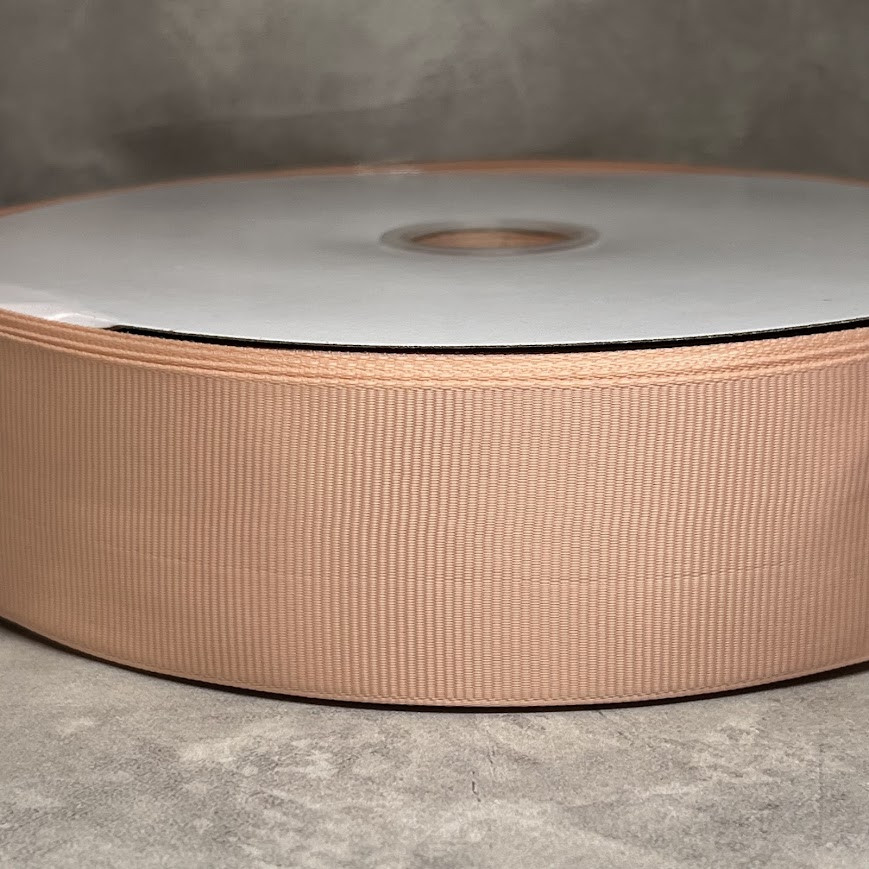 Репсова стрічка 4 см, відтінок -персиковий, арт 018909, 1 метр, Персиковий, фото 1