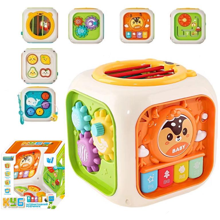 Розвивальна інтерактивна іграшка "музиковий куб" (укр. озвучування, казки, пісні) арт. 30671, фото 1