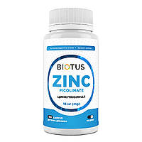Цинк піколінат, Zinc Picolinate, Biotus, 15 мг, 100 капсул