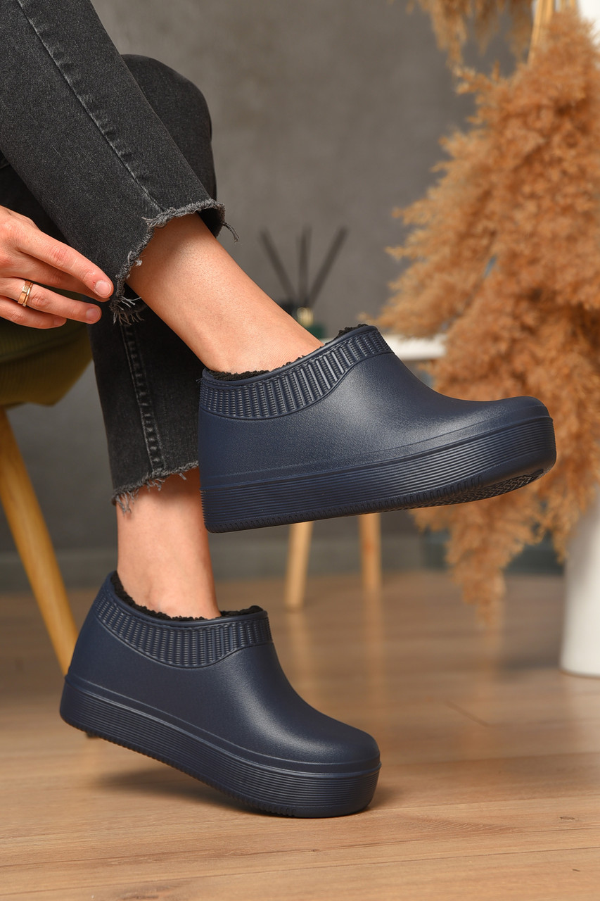 Калоші жіночі утеплені темно-синього кольору 204944P, фото 1