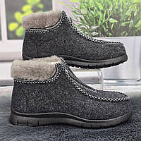 Бурки жіночі повстяні Gipanis сірі низькі на блискавці 8062
