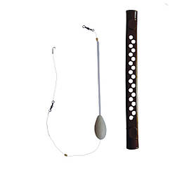 Снасть для лову верхівки, червоноперки та чохони лайтовим спінінгом із бомбарду, у зборі