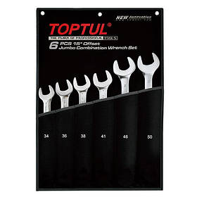 Набір ключів ріжково накидних 6 шт. 34-50мм TOPTUL GPAB0601 TOPTUL