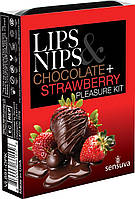 Подарунковий набір Sensuva Lips & Nips Pleasure Kit - Chocolate Strawberry 2 x 4г