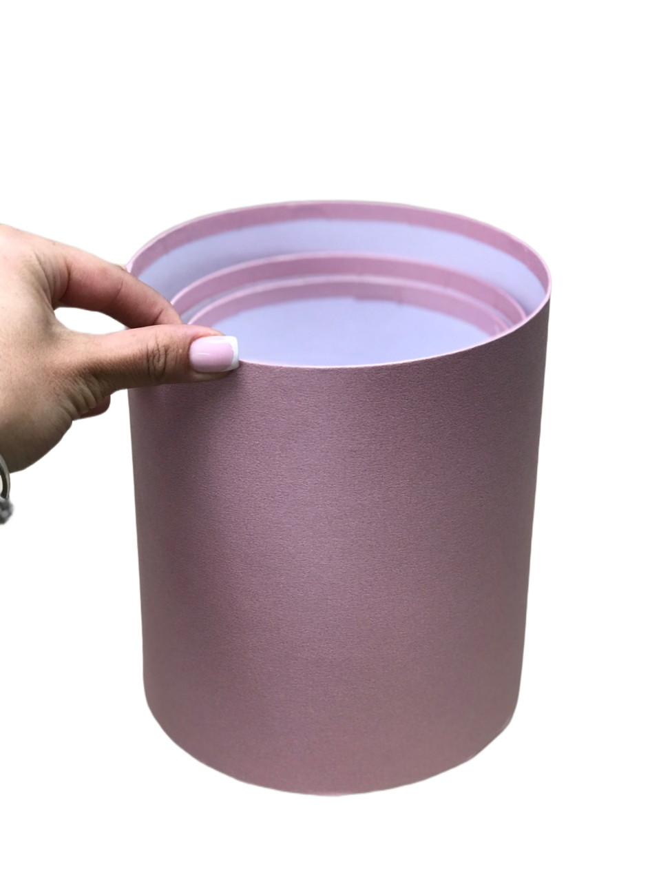 Середня висока матрьошка (темна роза перламутр), фото 1