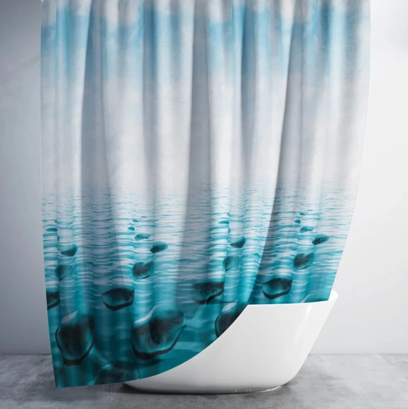 Штора для ванної кімнати Jackline Stone 180×200 см з кільцями