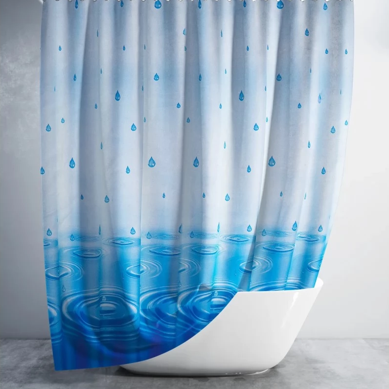 Шторка для ванної кімнати Jackline Drop 180*200см з кільцями