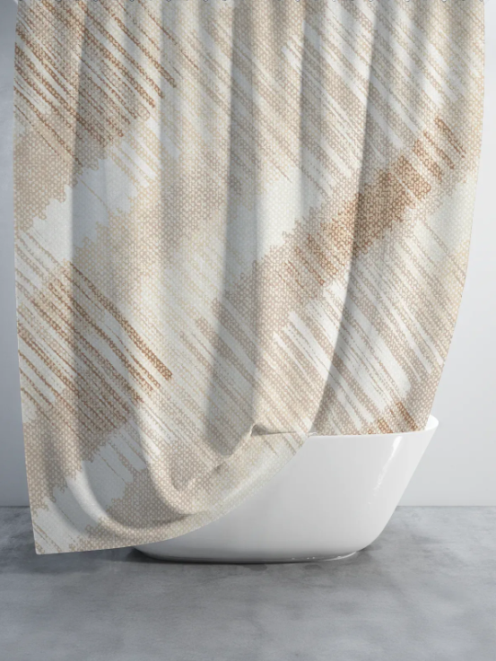 Штора для ванної кімнати Tropik Dune 240×200 см з кільцями, фото 1