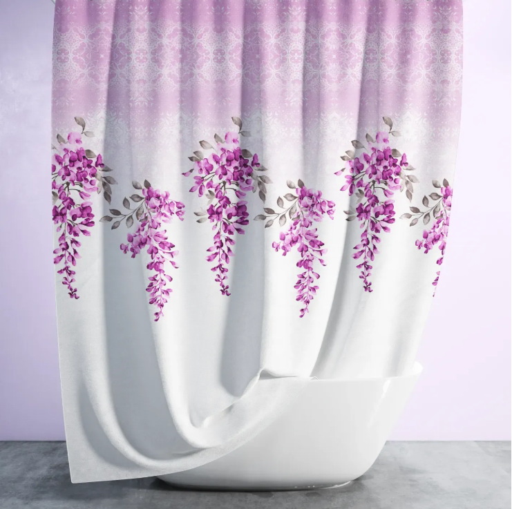 Штора для ванної кімнати Jackline Jade 180×200 см з кільцями