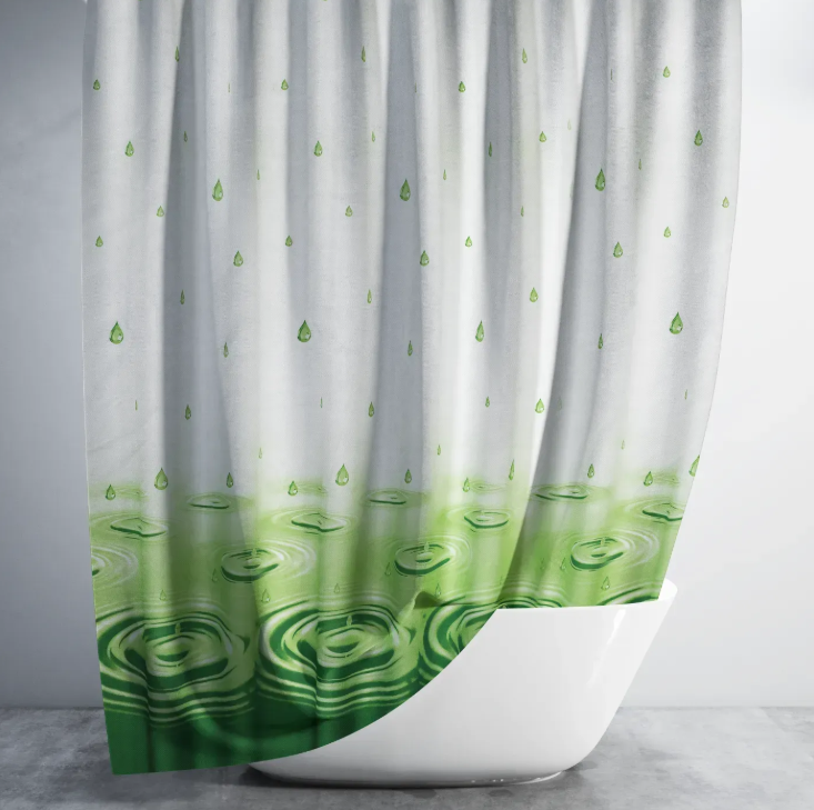 Штора для ванної кімнати Jackline Drop 180×200 см з кільцями