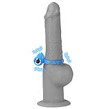 Ерекційне кільце, вібраційне кільце для пеніса Lovetoy Lumino Play з TPE і світінням, фото 4